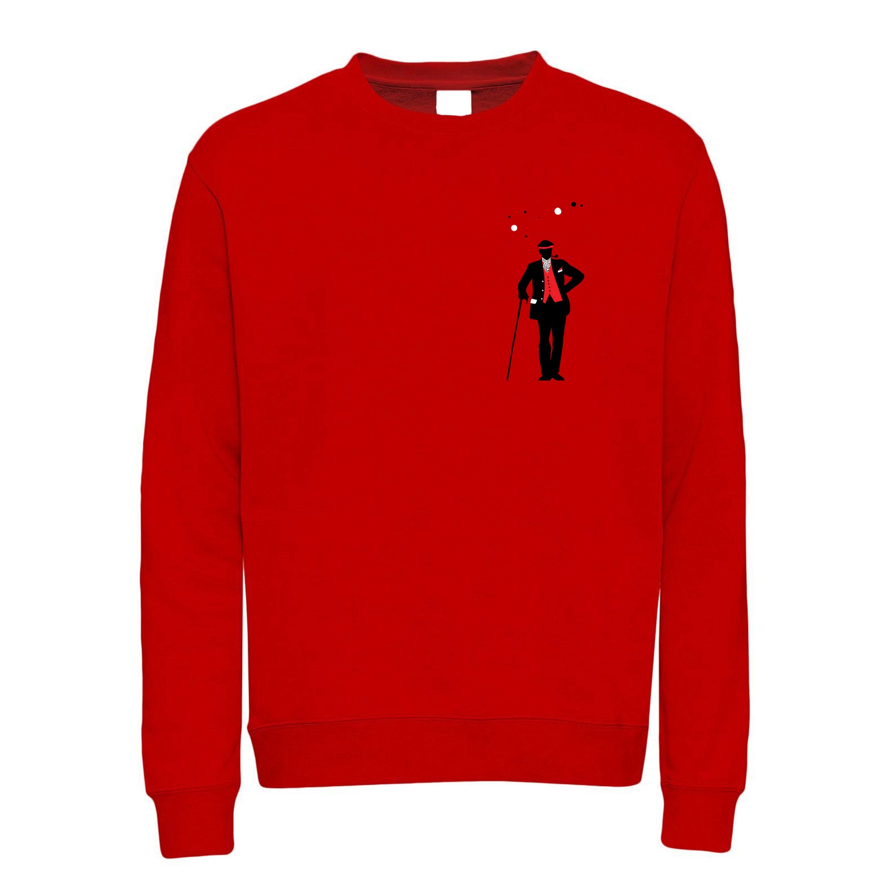 Rotes Gentleman-Sweatshirt im Vintage-Stil  Crew Fleece