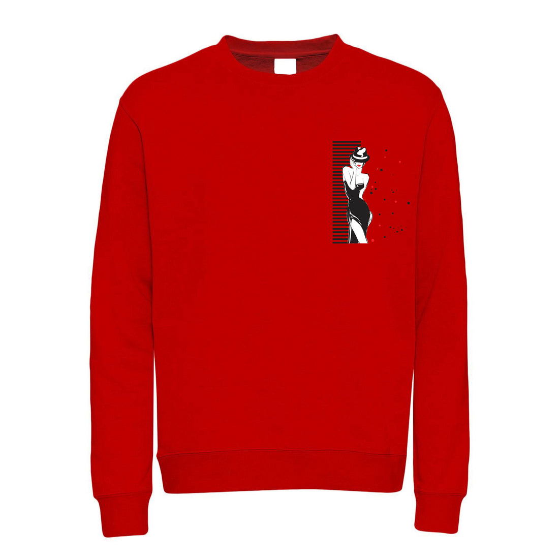 Vintage Red Crewneck Sweatshirt Lady