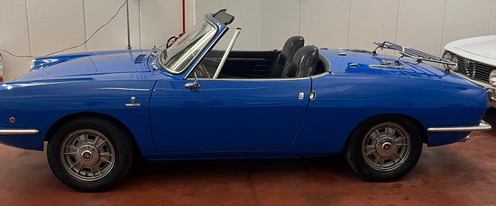Fiat 850 Spider Sport Azzurra laterale sx