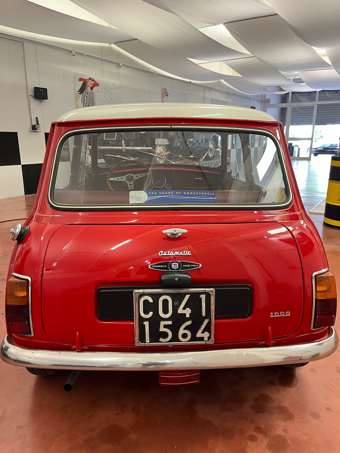 mini morris mk2 1969 rossa retro